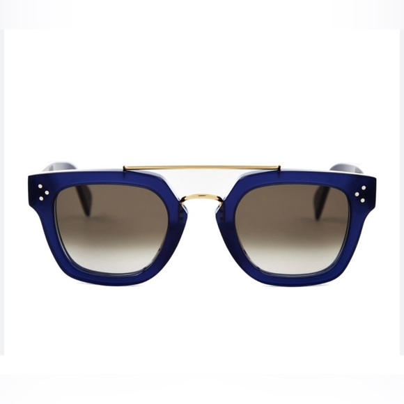 Celine Accessories - Celine- Wayfarer Sunglasses - Everyday wear and tear - Blue & Gold - Classic